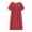 Red, variant on Middle Aged & Elderly Women's Cotton Sleep Dress Summer Short Sleeve Loose Fit Nightgown, Soft Breathable Plus Size Homewear Dress by Hontri