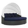 thumbnail image 2 of Modway Sojourn Aluminum Rattan Fabric Patio Daybed in Canvas/Navy, 2 of 6