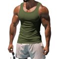 thumbnail image 2 of Innerwin Muscle Chemises Scoop Cou Hommes Été Hauts Sport Couleur Unie Léger Réservoir Vert L, 2 of 3