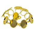 thumbnail image 2 of Rongfmy 10pcs 1 Inch Copper Base Blank Bezel Adjustable Pad Cabochon Base Finger Golden, 2 of 9