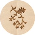 thumbnail image 1 of Ahgly Company Tapis d'Intérieur Ronds Lavables à la Machine, Style Transitionnel, Brun Sable Brun, 8 Pieds Rond, 1 of 7