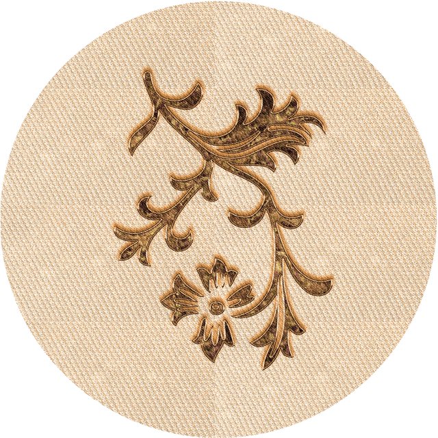 Ahgly Company Tapis d'Intérieur Ronds Lavables à la Machine, Style Transitionnel, Brun Sable Brun, 8 Pieds Rond