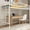 Off-white, variant on Ourlova Twin Size Metal Loft Bed with Ladder and Guardrail- Heavy Duty- 400 Lbs Capacity- No Box Spring Needed- Easy Assembly- Beige - Functional Loft Bed Frame