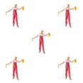thumbnail image 3 of Wweixi 1/87 Diorama Graffiti Figure Characters Resin People Train Layout Pink 5Set, 3 of 6