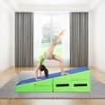 thumbnail image 3 of Costway Pliant Gymnastique Tumbling Mat Incline Cheese Coin Exercice Coussin W / Poignées, 3 of 10