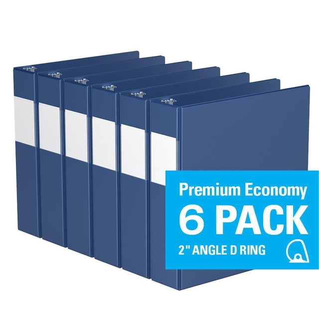Davis Group, Premium Economy, D Ring, Binder, 6 Pack, 2"
