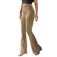 thumbnail image 4 of Wangsaura Women's Bootcut Yoga Pants Tummy Control Bootleg Velvet Sweatpants, 4 of 6