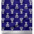 thumbnail image 1 of Soimoi Polyester Crepe Fabric Leaves & Floral Block Print Sewing Fabric Yard 42 Inch Wide, 1 of 3
