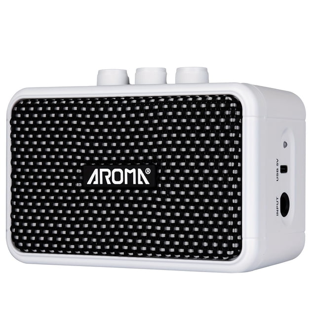 Portable Wireless Guitar Amplifier with Dual Speaker, 10W Rechargeable Battery Amp for Practice Performance