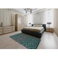 thumbnail image 4 of Ahgly Tapis d'Intérieur Carré Abstrait Vert, 8 Pieds Carré, 4 of 6