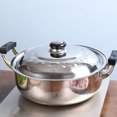 thumbnail image 4 of Dual Handle Hotpot Pot Stainless Steel Divided Hot Pot Multi-function Stockpot Home Accessory, 4 of 9
