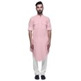 thumbnail image 3 of Atasi Kurta Asymétrique Chemise Décontractée Boutonnée Coton Kurta Décontractée Homme, 3 of 5