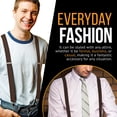 thumbnail image 2 of Mens Elastic X-Back Adjustable Straight Clip On Suspenders - Brown (Regular 46" Long), 2 of 4