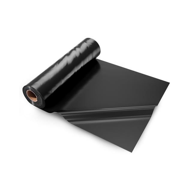 VEVOR Rouleau de Feuille Plastique 10 Mil 20 x 100 Pi Polyéthylène Robuste Noir