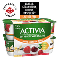 thumbnail image 2 of Activia Probiotic Yogurt, Lactose Free, Vanilla/Raspberry/Cherry/Strawberry, 12x100g, 2 of 8
