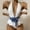 White, variant on Dvkptbk Swimwear Women Cover Ups for Swimwear Women Women's Bikini Solid Set Swimsuit One-Piece Filled Bra Swimwear Beachwear