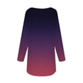 thumbnail image 4 of FAIWAD Women's Long Sleeve Tunic Tops Gradient Round Neck Trendy Spring Casual Pullover Tops, 4 of 5