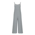 thumbnail image 3 of cfhntfmh Overalls for Women with Pockets Sleeveless Adjustable Strap Jumpsuit Loose Wide Leg Long Pants Rompers, 3 of 5