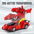 thumbnail image 4 of Remote Control Car Transform Robot RC Cars, 1:18 Scale Racing Sports Cars with LED Light One-Button Deformation for Kids 6+, 4 of 6