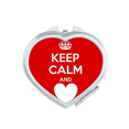 thumbnail image 1 of Quote Keep Calm And Love Red Mirror Travel Magnification Portable Handheld Pocket Makeup, 1 of 3