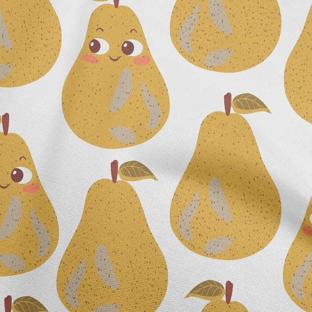 oneOone Velvet Yellow Fabric Fruits Sewing Craft Projects Fabric Prints By Yard 58 Inch Wide