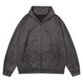 thumbnail image 1 of Pisexur Mens Winter Jacket Man Solid Color Button Zipper Cardigan Hooded Coat Mens Winter Coat Windbreaker Jacket Warming Jacket, 1 of 3