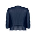 thumbnail image 4 of Women's Half Sleeve Ruffle Sheer Shrug Bolero Cardigan Summer Open Front Chiffon Blouses Tops Navy Blue S, 4 of 6