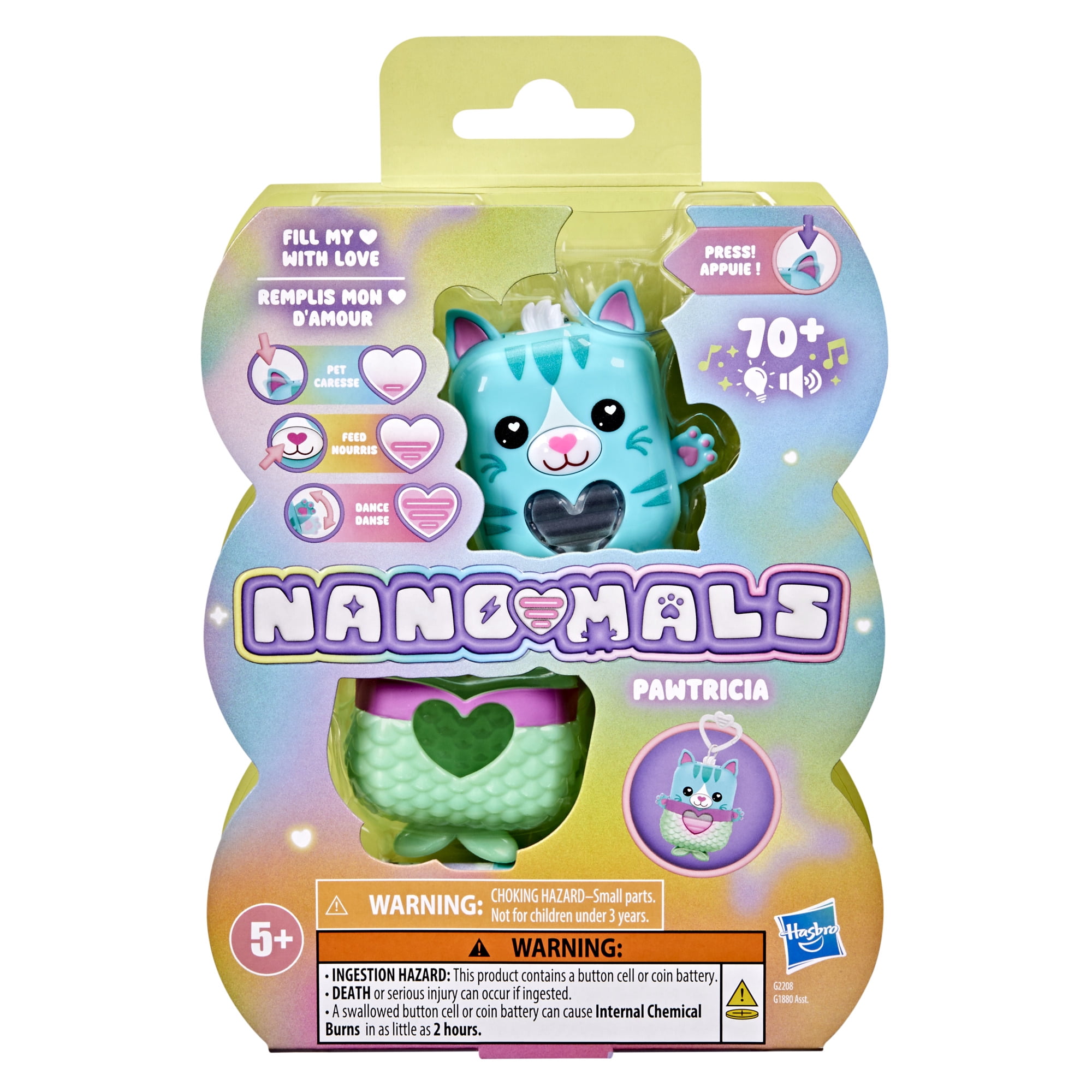 NANO-MALS Pawtricia the Blue Kitty Electronic Fidget Pet