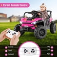 thumbnail image 2 of Gymax 12V Kids Ride on Truck w/Parental Remote 3 Speeds & Reverse Forward Function Pink, 2 of 9