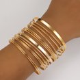 thumbnail image 3 of LYMAYTER European Retro Bracelet Set Vintage Irregular Bracelet Set - Gold, Exaggerated, 3 of 7