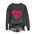 thumbnail image 2 of Yuyuzo Chandails en Molleton pour Femmes Décontractés Saint-Valentin Manches Longues Col Rond Ample Ajusté Mince Chandail Tops, 2 of 5