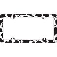 thumbnail image 1 of Cruiser Accessories Cow Print License Plate Frames, Black/White, 1 of 4