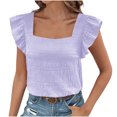 thumbnail image 1 of Liquidation d'Économies! BEFOKA T-Shirt Grande Taille pour Femmes, Blouse Décontractée d'Été pour Femmes, Mode Femme Manches Courtes Vêtement Confortable Respirant Col Rond Blouses, 1 of 4