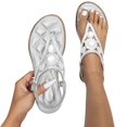 thumbnail image 3 of Kcodviy Bohemian Sandals Beach Sandals Closed Toe Sandals Women Flip Flops Thong Sandals Foam Sandals for Women for Women Rhinestone Slingback Rope Sandals for Women Flat Sandals, 3 of 6