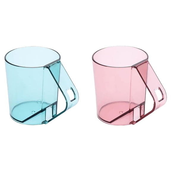 2Pcs Household Washing Cups with Toothbrush Hole Creative Design Toothbrush Cups