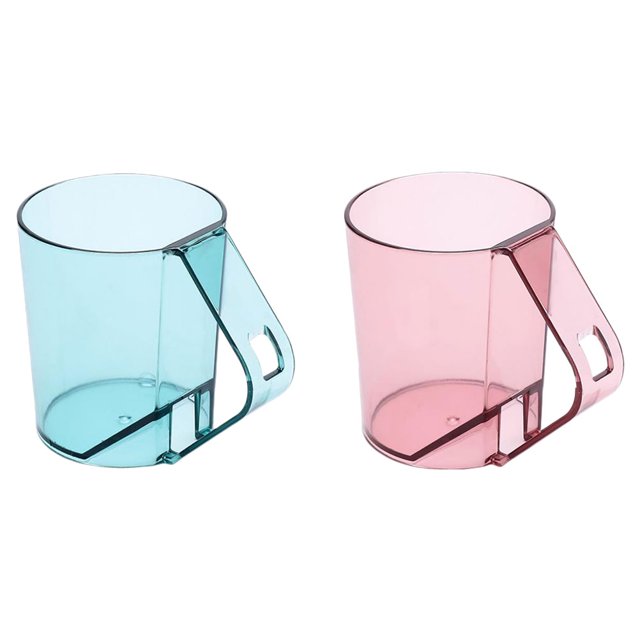 2Pcs Household Washing Cups with Toothbrush Hole Creative Design Toothbrush Cups