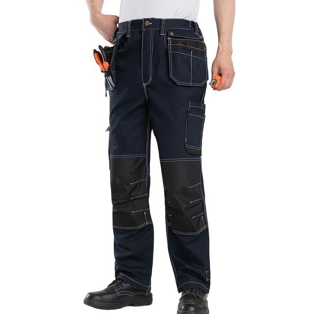 RXMEKW Pantalon de Travail pour Hommes avec Conception à Multiples Poches et Jambes Détachables, Tissu Ripstop Durable pour la Construction, la Randonnée et les Vêtements de Travail de Plein Air
