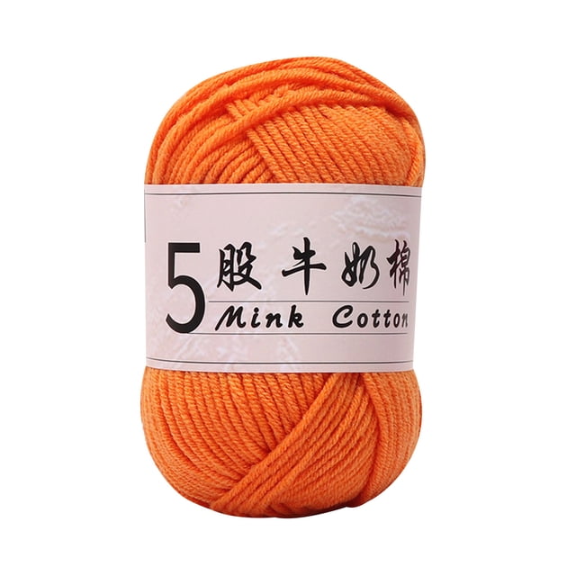 fheaev 5 Strands Milk Cotton Doll Crochet Diy Knitting Thread Baby Sweater Wool Ball