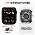 thumbnail image 2 of XiHAMA 2 in 1 Waterproof Case Compatible with Apple Watch Screen Protector 44mm SE 2nd Gen Series 6 5 4, 360 Protective Glass Face Cover Hard PC Bumper + Back Frame for Watch Accessories, 2 of 8