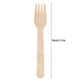 thumbnail image 4 of 100Pcs Wooden Forks Bulk Compostable Forks Spoons and Knives Set Eco-Friendly Disposable Utensils for Parties & Catering(5.5" Forks), 4 of 9