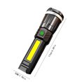 thumbnail image 3 of Boovnll Flashlight, Led Flashlights High Powered Super Bright Flashlight Rechargeable 4 Modes Lights with Side Light for Emergency Outdoor Home Camping Hiking Gift, Rechargeable Flashlights, 3 of 9