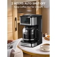 thumbnail image 3 of Ihomekee Coffee Maker, Programmable Drip Coffee Maker 12 Cup, Regular & Strong Brew Drip Coffee Machine with Iced Coffee Function for Home and Office, Black & Stainless Steel (Bla, 3 of 7