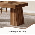 thumbnail image 5 of Table à Manger Rectangulaire de 5 Pouces pour 4-6, Table de Cuisine en Bois, Table à Manger Style Ferme, 5 of 5