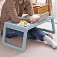 thumbnail image 1 of Jubipavy Table Pliante en Plastique sur Lit Table d'Ordinateur Pliable Bureau de Rangement, 1 of 6