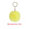 thumbnail image 1 of Fuzzy Ball Keychain Supple Comfortable Lovely Key Rings Adorable Practical Key Chains Women for Children Adults Elderly Students Yellow 5cm, 1 of 7