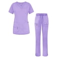 thumbnail image 1 of Adar Uniforms Women's Scrub Set - Enhanced V-Neck Top/Multi Pocket Pants, 1 of 7