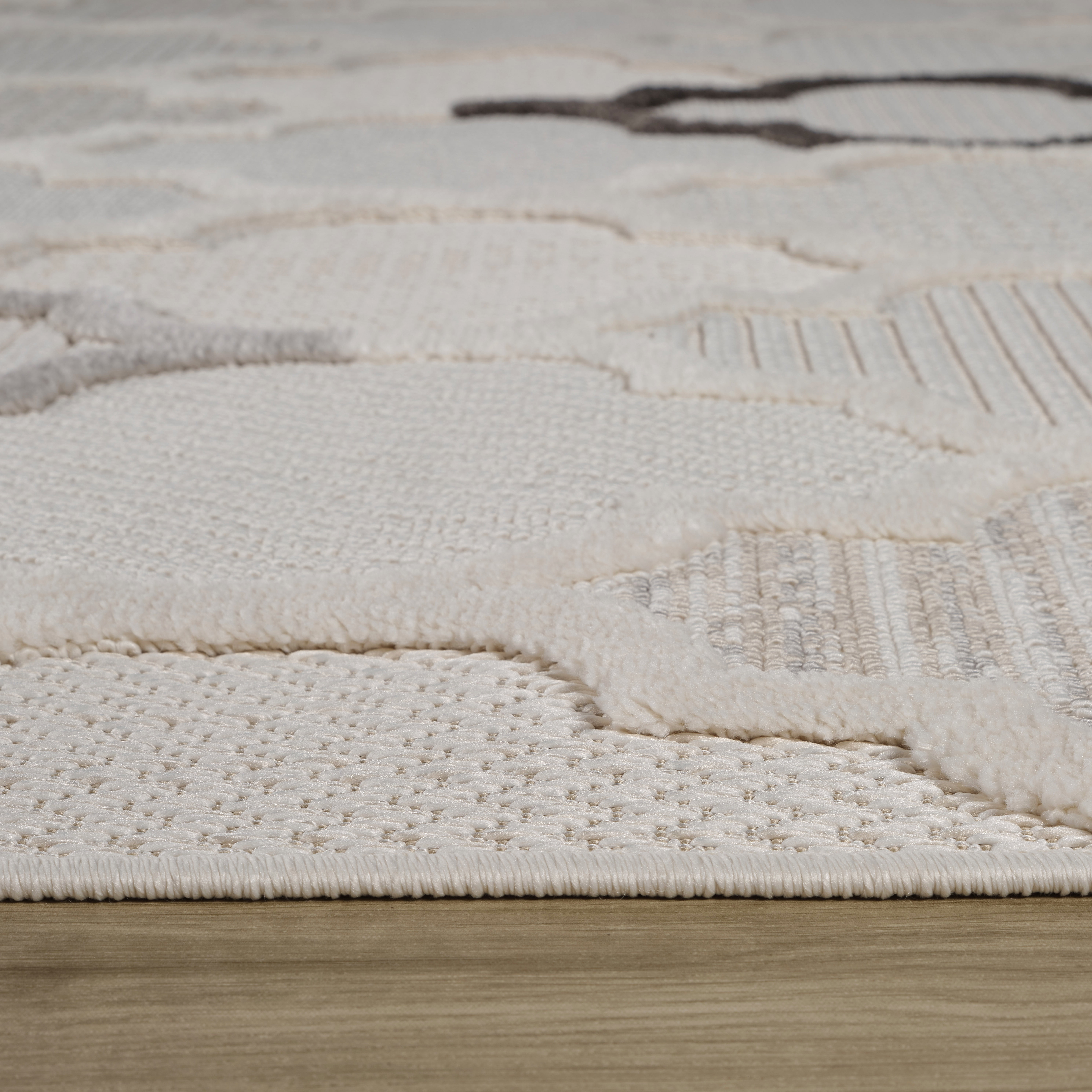 Rug Branch Maison Moroccan Indoor Area Rug, Cream Beige, Modern - Living Room, Bedroom, Dining and Kitchen