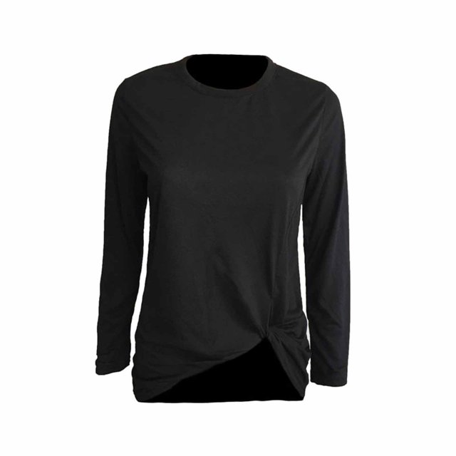 CEHVOM T-Shirt Patchwork Imprimé Manches Longues Col Rond Décontracté pour Femmes Printemps Automne Liquidation