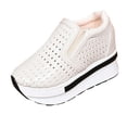 thumbnail image 1 of Wensltd Chaussures à Plateforme pour Femmes, Décontractées, Polyvalentes, à Semelle Épaisse, à Talon Compensé, Été et Automne, Confortables pour la Marche, 1 of 9