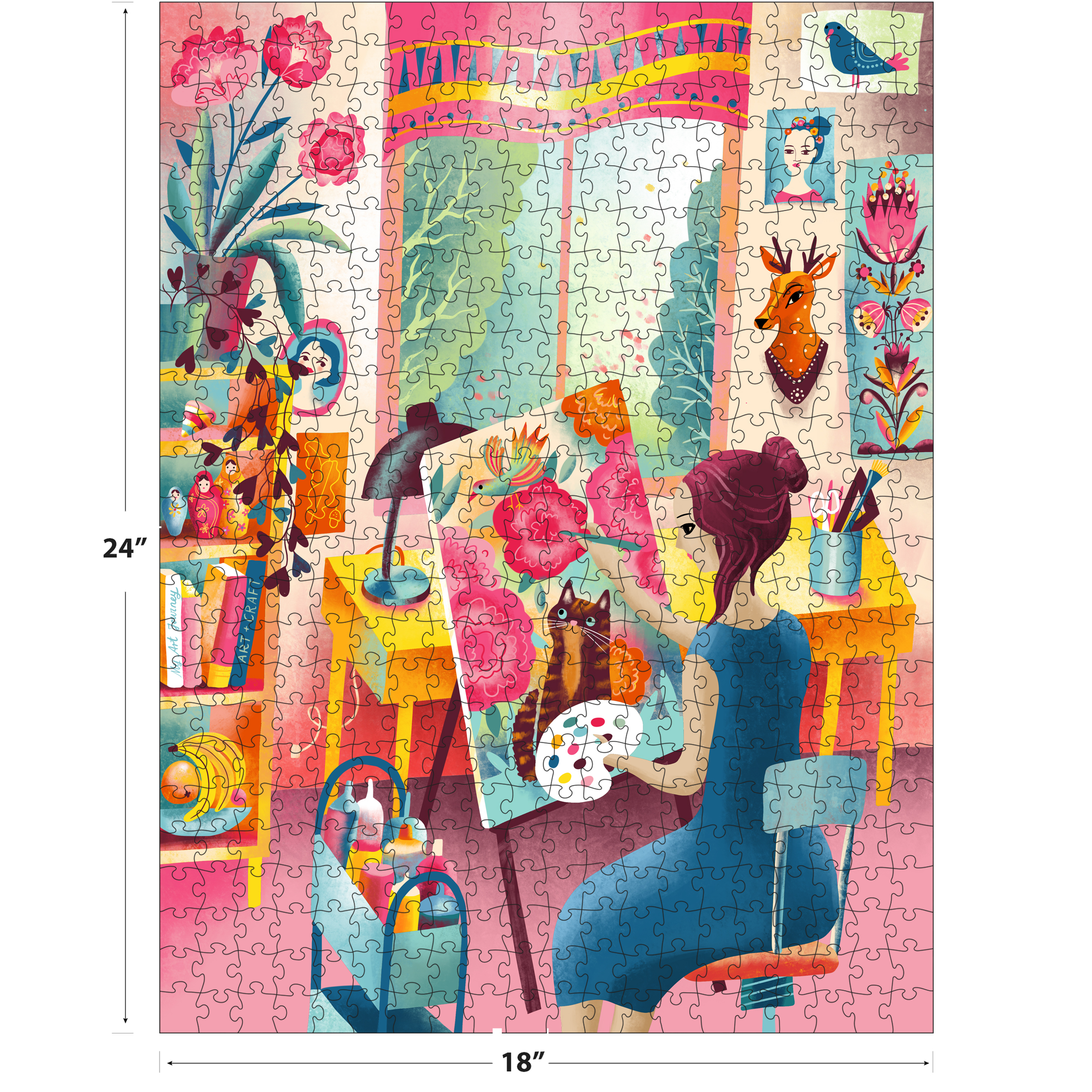RoseArt - Vertical Visions 500 pièces - Art Studio - Puzzle à emboîter pour adultes